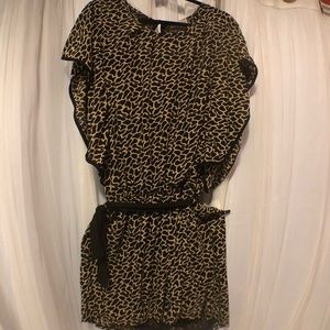 Plus size leopard print romper